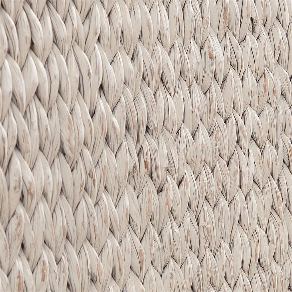 Dove White Queen Woven Wood Headboard V45908