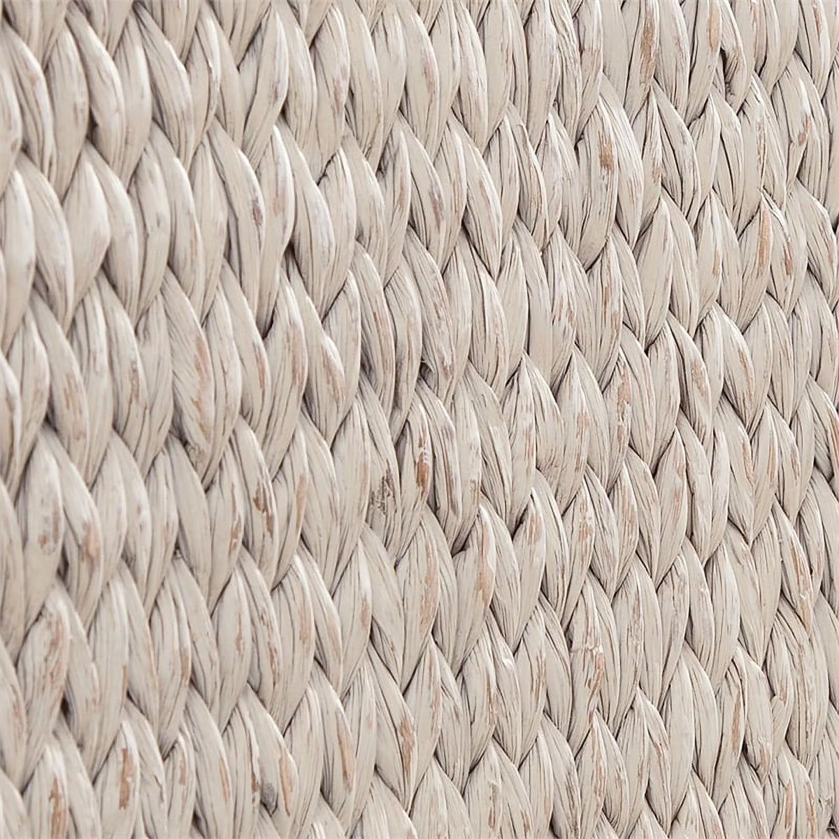 Dove White Queen Woven Wood Headboard V45908