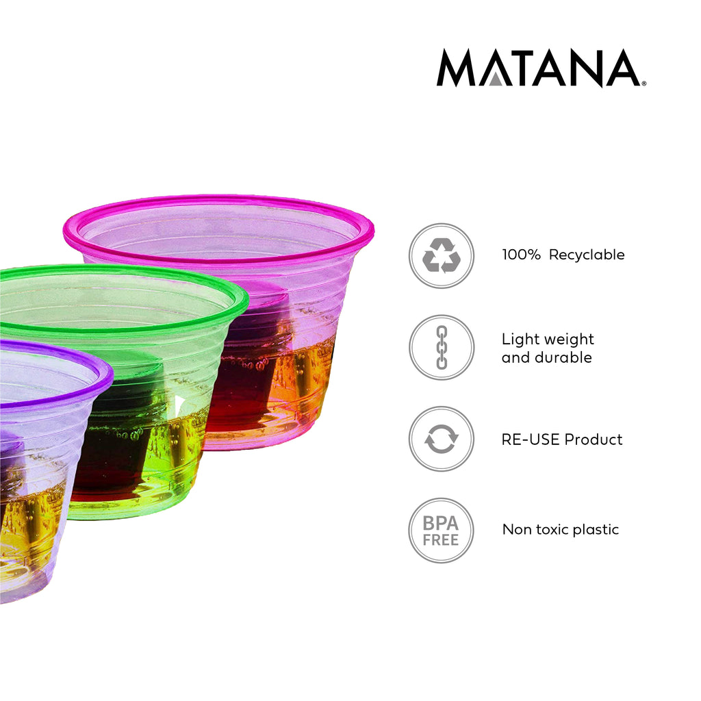 Neon Plastic 3.75oz Shot Glasses with 1oz Inner Shot Cups J893507
