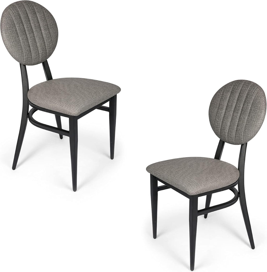 Set of 2 Metal Dining Chair with Wood Seat S706