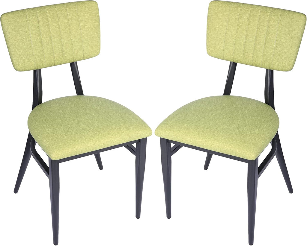 Set of 2 Metal Dining Chair with Wood Seat S706