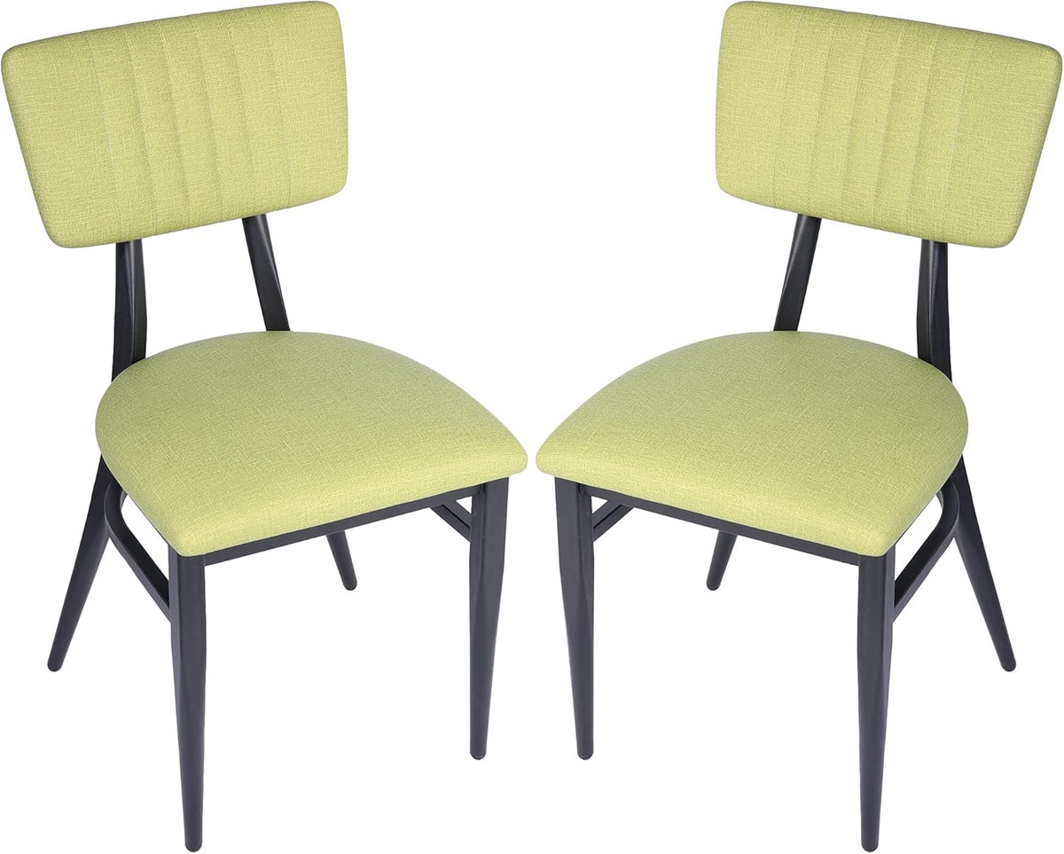 Set of 2 Metal Dining Chair with Wood Seat S706