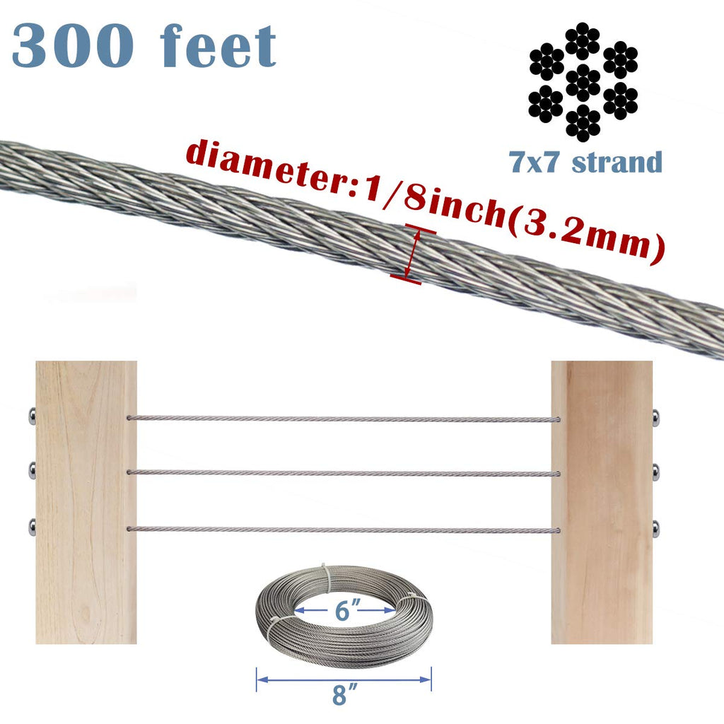 1/8'' 7x7 Strands T316 Stainless Steel Wire Rope T584904
