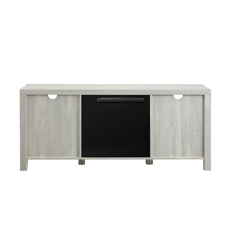 Glass Door Fireplace Console D1123