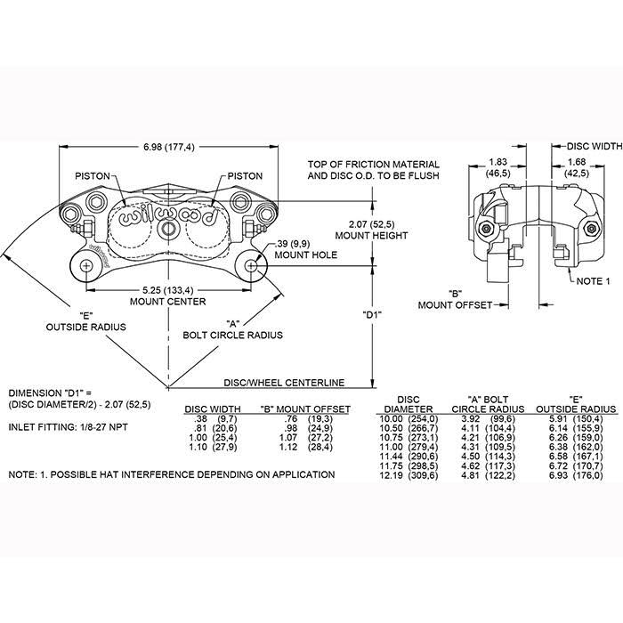 Forged Dynalite Internal Brake Caliper P3326