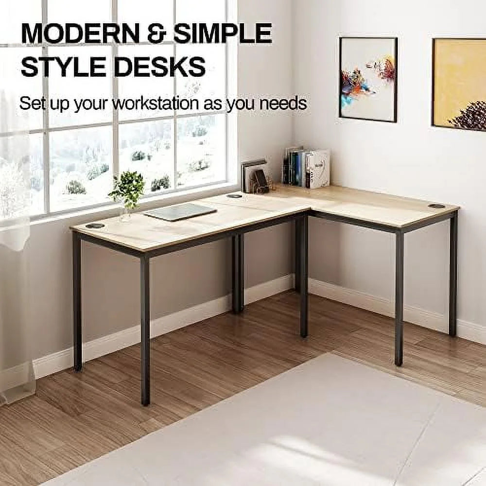 47 inch Teak Computer Desk with Black Metal Frame X574537