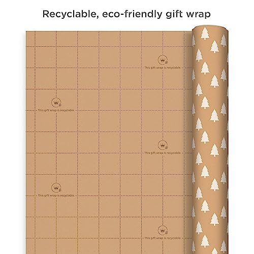 Brown Kraft Christmas Wrapping Paper Rolls, 3 Rolls R950143
