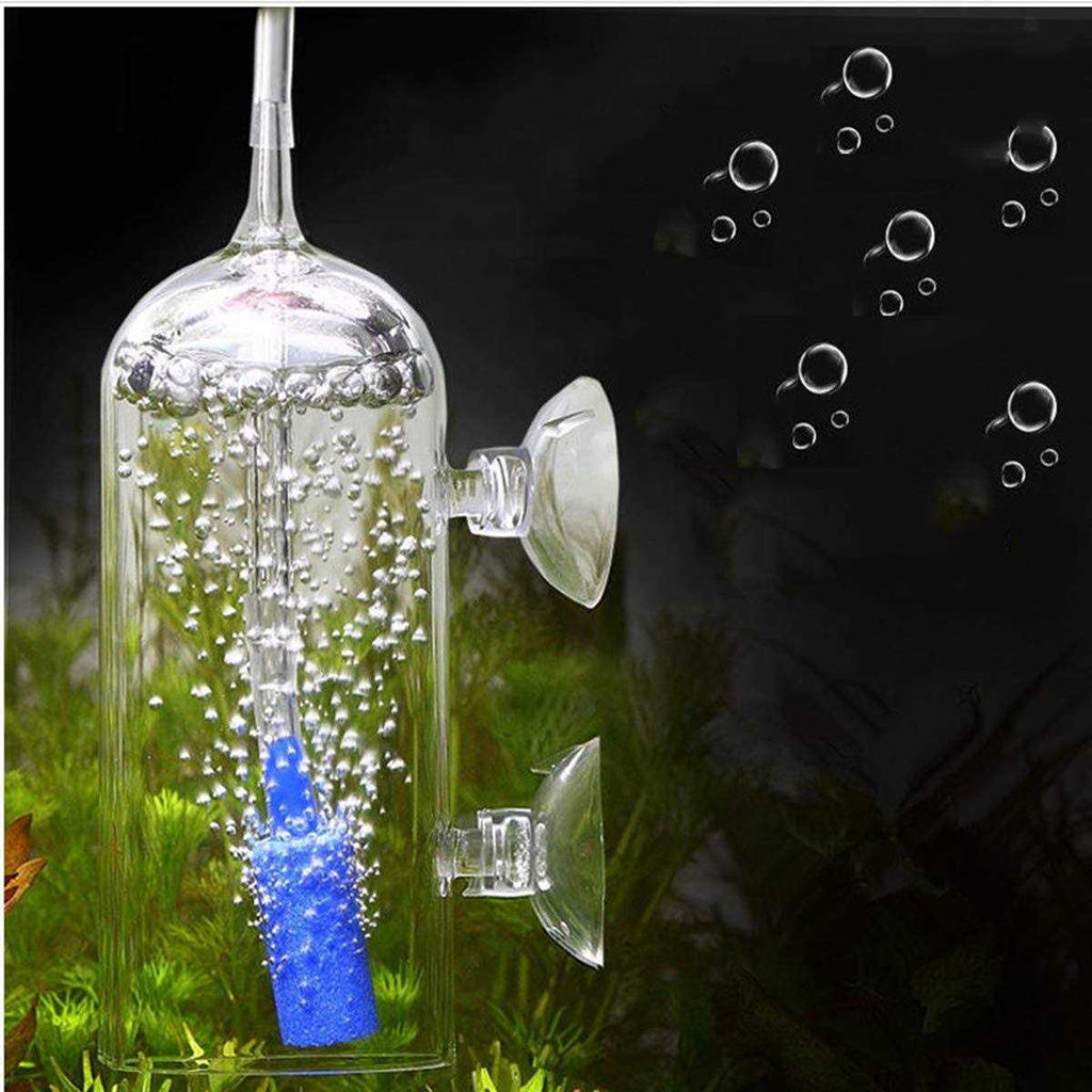 Aquarium Air Oxygen Bubbler Glass Cup with Water Tube P263