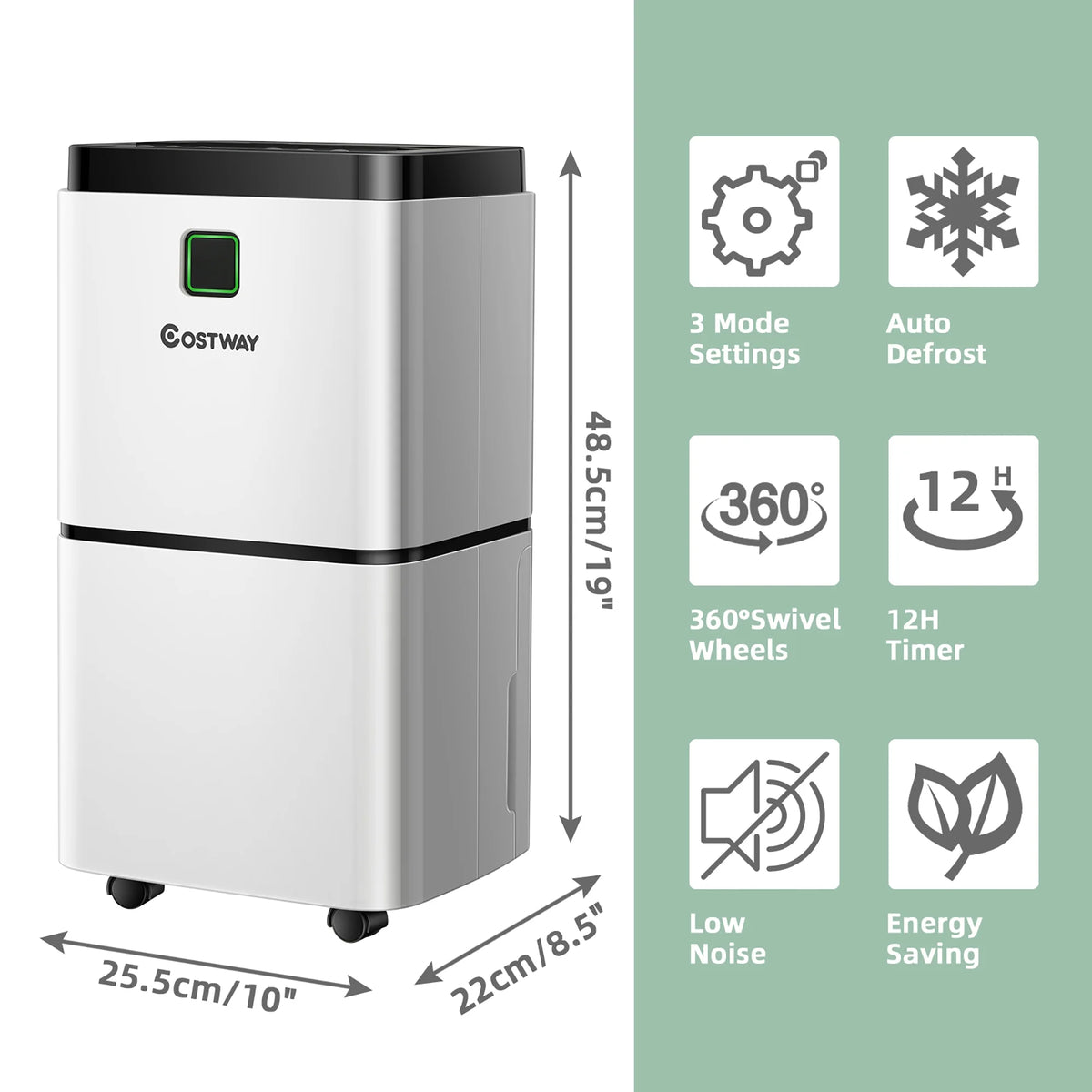 24 Pints Dehumidifier K53660