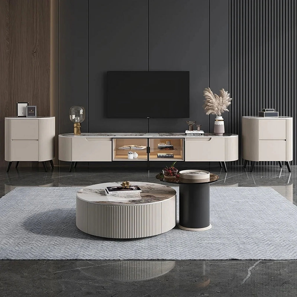 Corner TV Stand with Drawers V52010