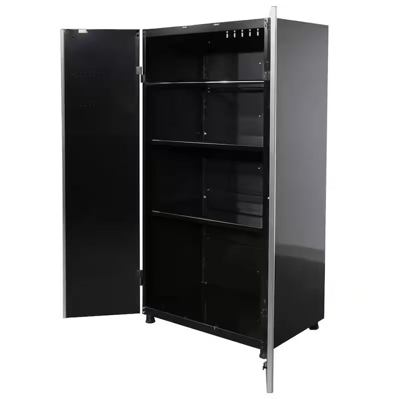 24-Gauge Steel Garage Gear Cabinet in Black M1217