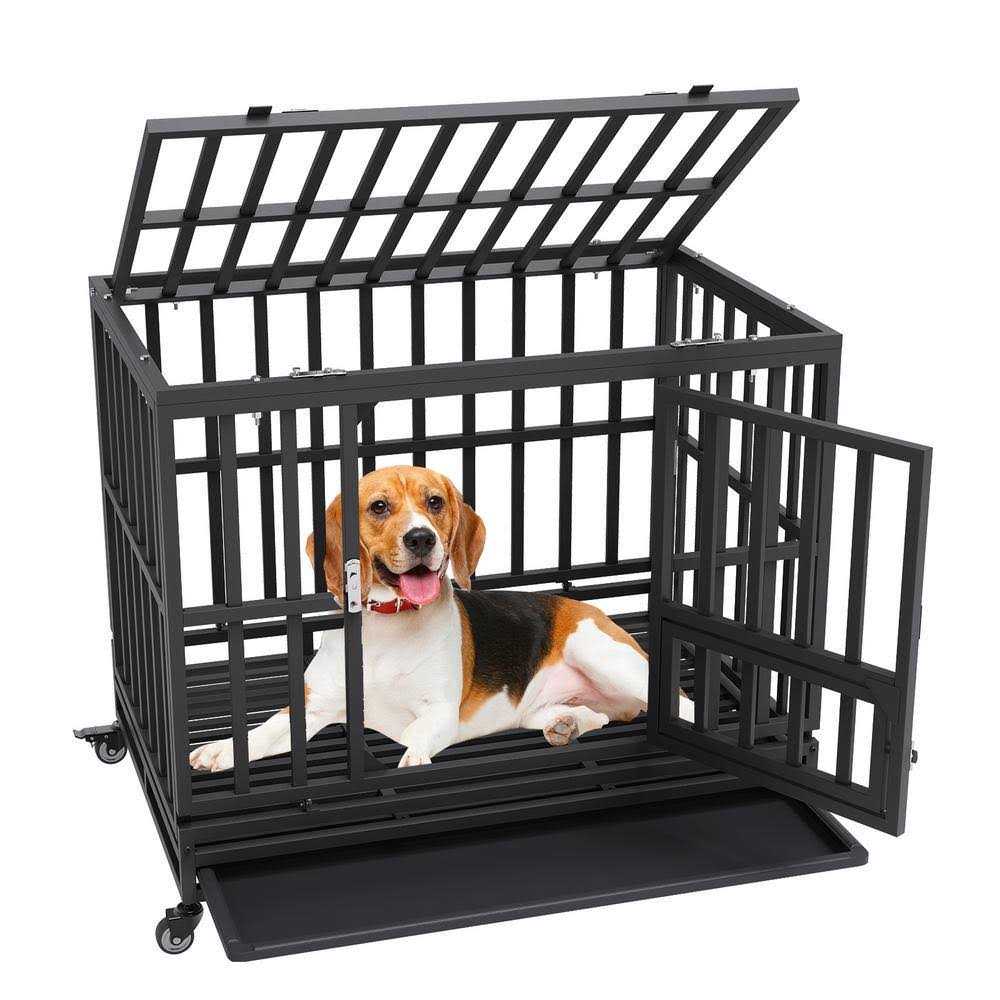 38 Inch Heavy Duty 3-Door Dog Crate B984925