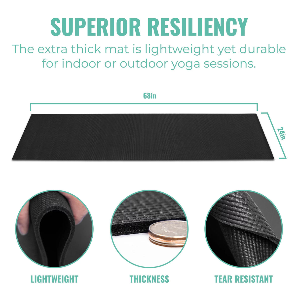 10 Pack Yoga Mats with Carrying Straps E365