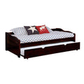 Brown Twin Wooden Daybed with Trundle S58707