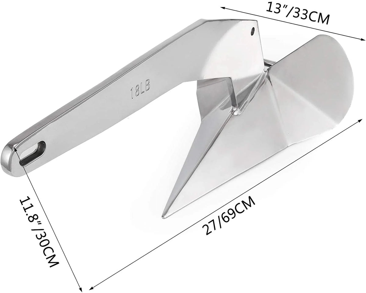 22 lb 316 Stainless Steel Boat Anchor N610