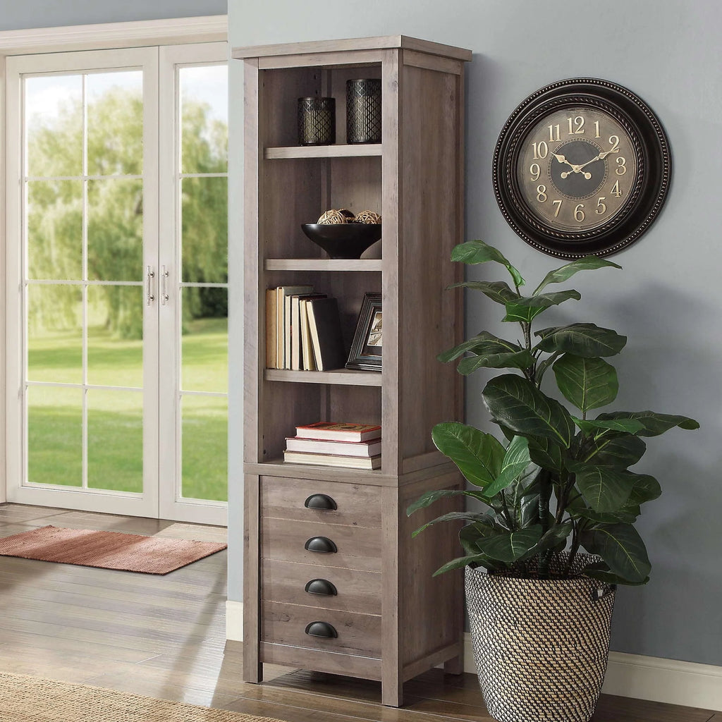 72" Rustic Gray Bookcase R81360