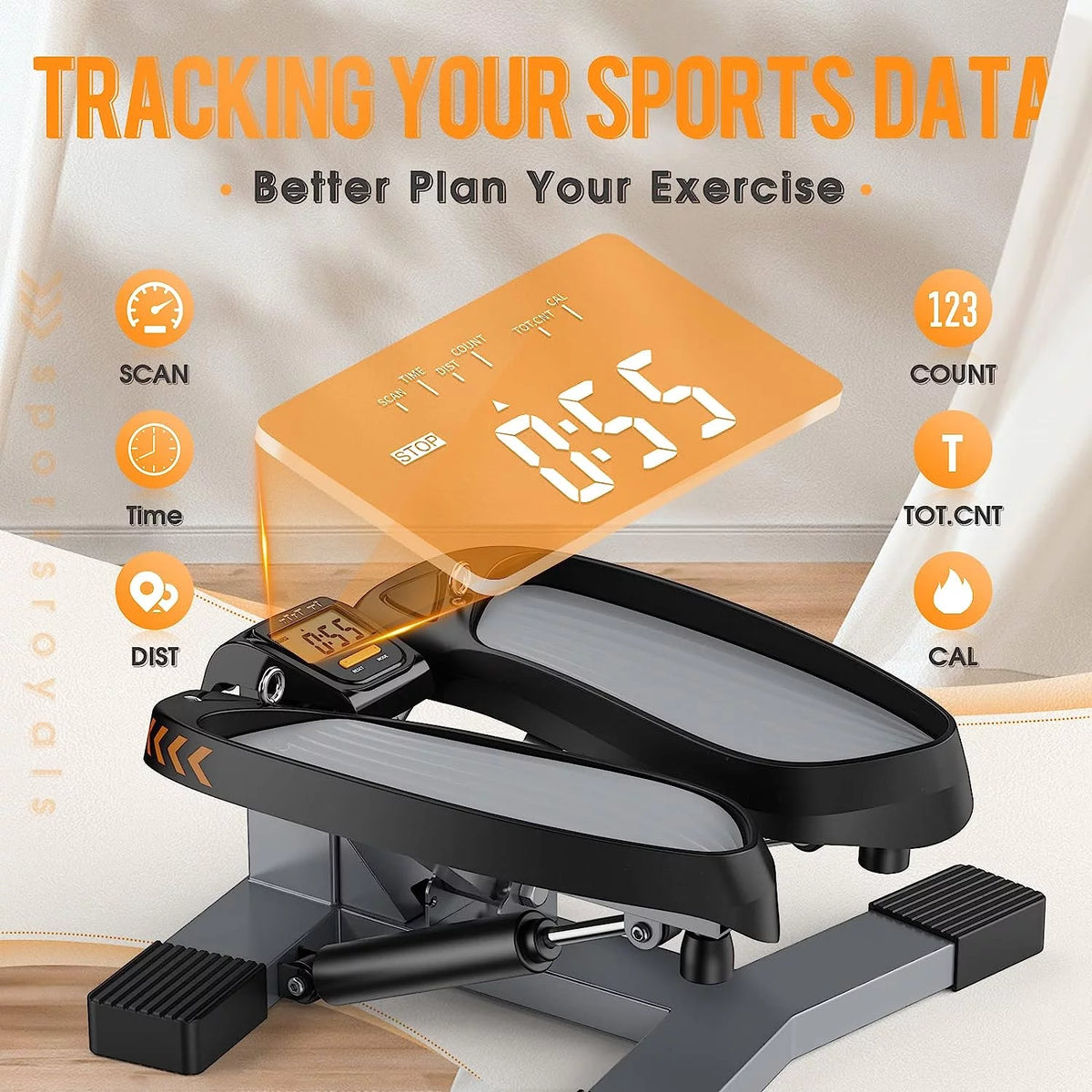 Portable Stair Stepper with Resistance Band R455367