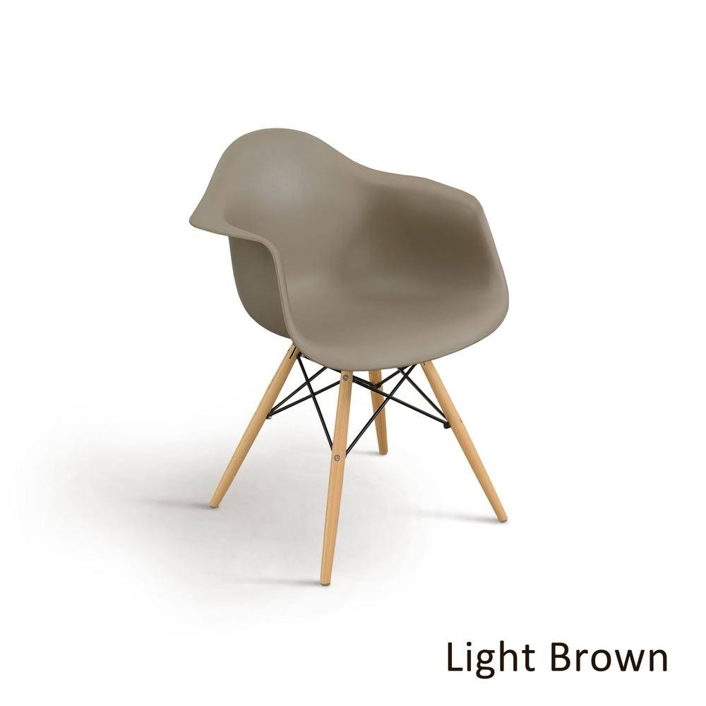 Modern Plastic Dining Chairs Set of 2 Dark Brown R237747