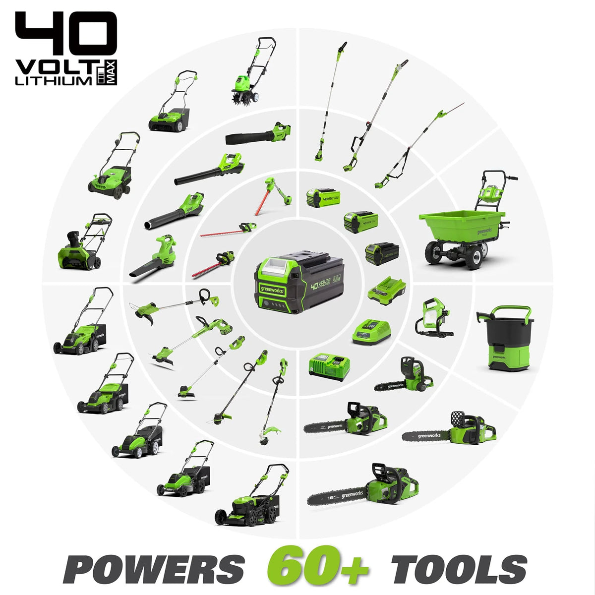 40V Cordless Battery Powered Pole Saw with 2.0 Ah Battery & Charger P14824