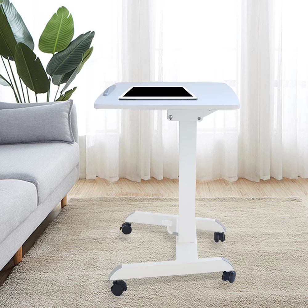 White Tilting Table Top Standing Desk with Wheels K682521