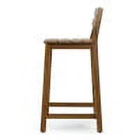 Acacia Wood Backed Barstools, Set of 4 J95246
