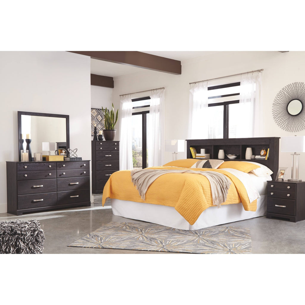 Dark Brown King Bookcase Headboard X56335