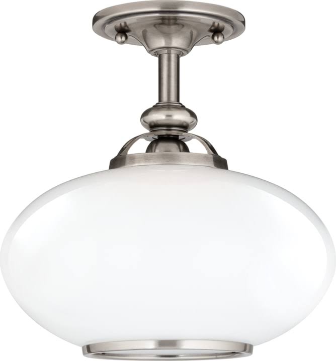1 Light Semi Flush Old Nickel W12088