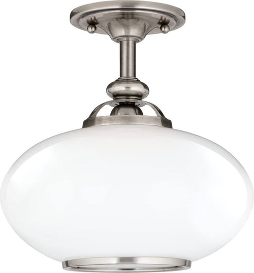 1 Light Semi Flush Old Nickel W12088