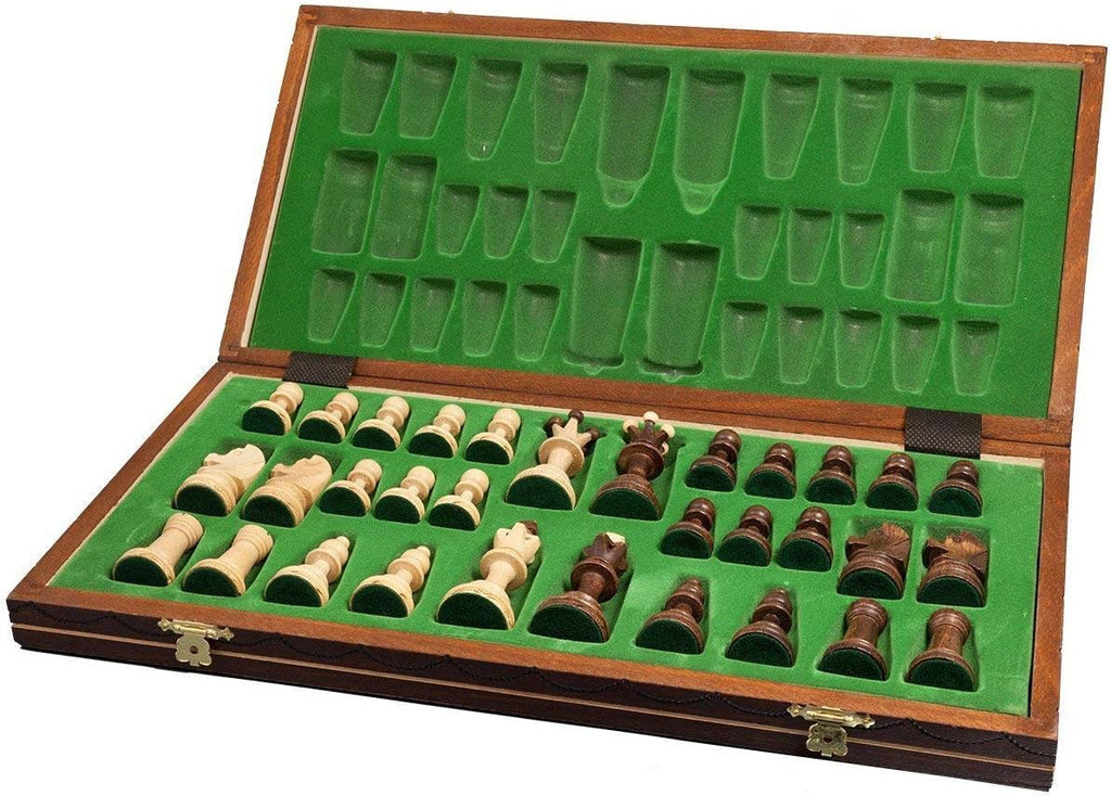 Handmade European Wooden Chess Set with 16 Inch Board Z721