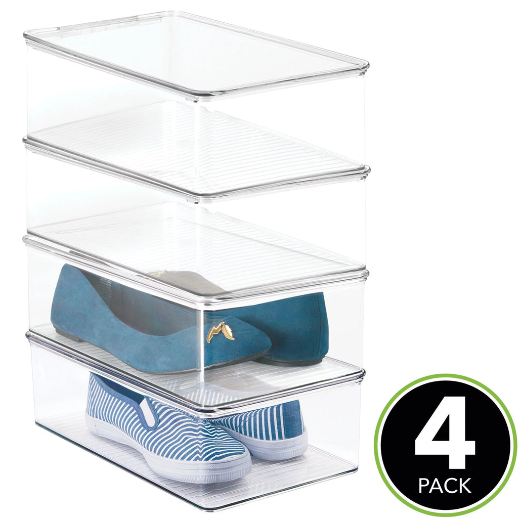Clear 2 Pack Plastic Storage Organizer Box W69707