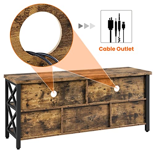Gray TV Stand up to 65 Inch with Storage Compartments V77727