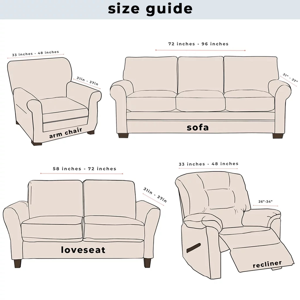 Printed Washable Sofa Slipcover J452