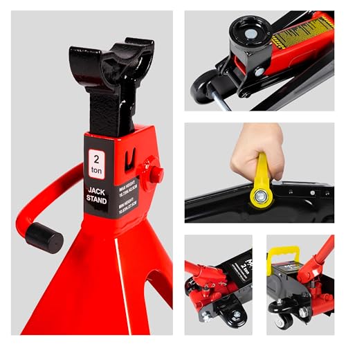 3-Ton Low-Profile Dual Pistons Heavy-Duty Steel Racing Floor Jack M996676