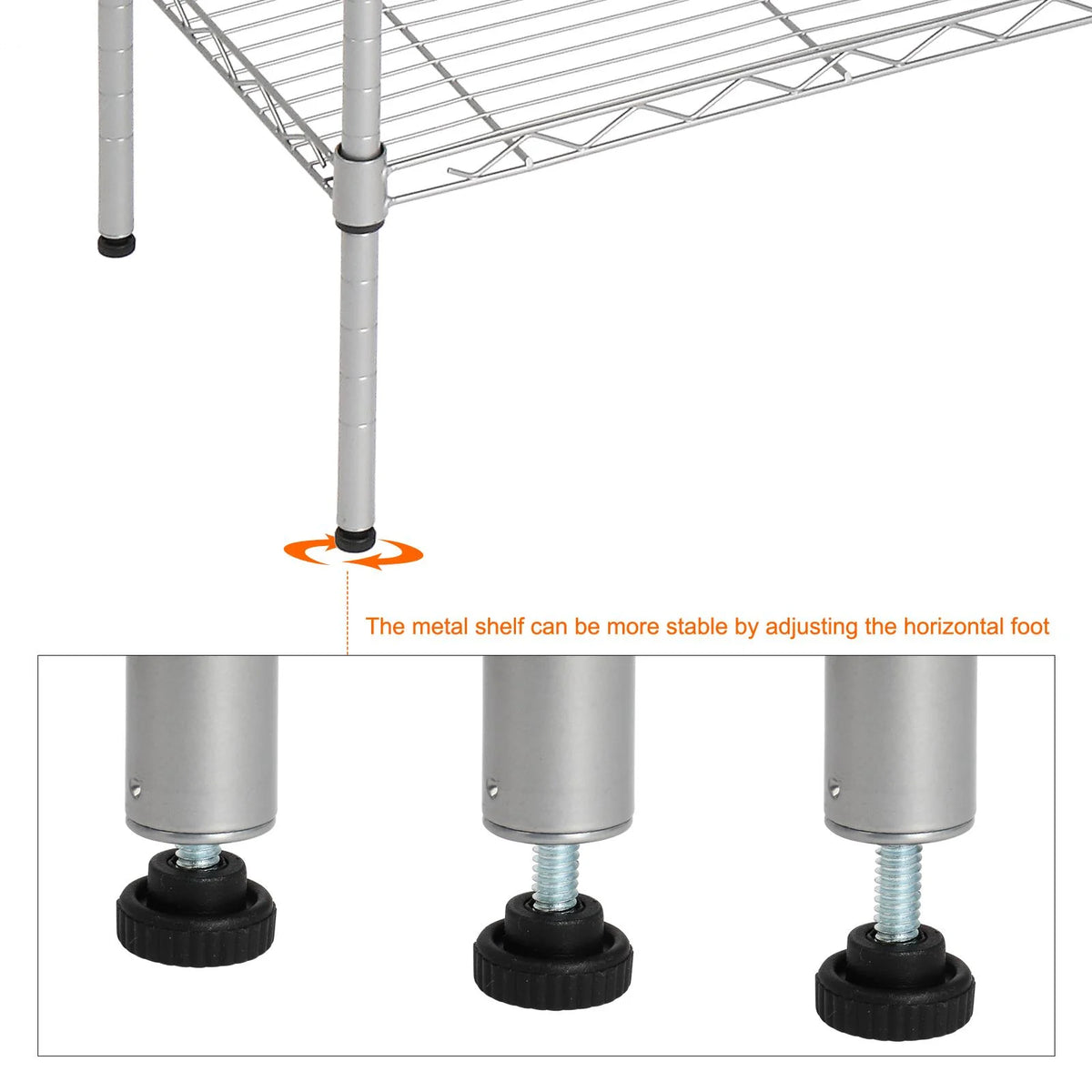 Adjustable 5-Shelf Wire Shelving F59566