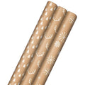 Brown Kraft Christmas Wrapping Paper Rolls, 3 Rolls R950143