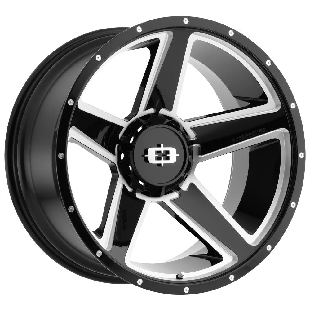 Black Milled 20x9 6x5.5 30mm Wheel R1274