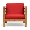 Teak and Red Acacia Wood Club Chair V244