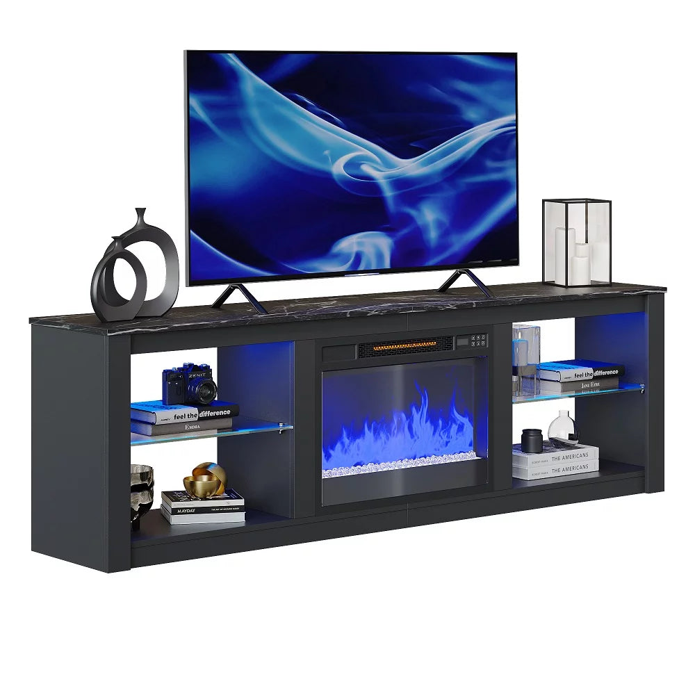 Wash Grey Electric Fireplace TV Stand H5736