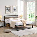 Queen Size Black Metal Bed Frame F9777