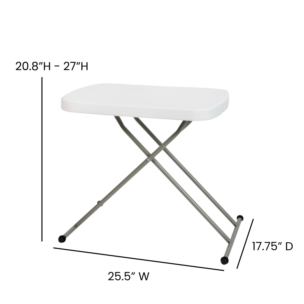 26 Inch Granite White Plastic Folding Table O625944