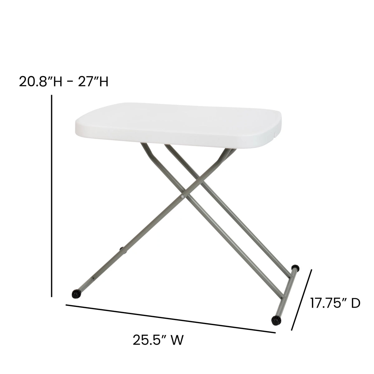 26 Inch Granite White Plastic Folding Table O625944