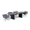 Smoked Rectangular Manufactured Wood Dining Table I20377