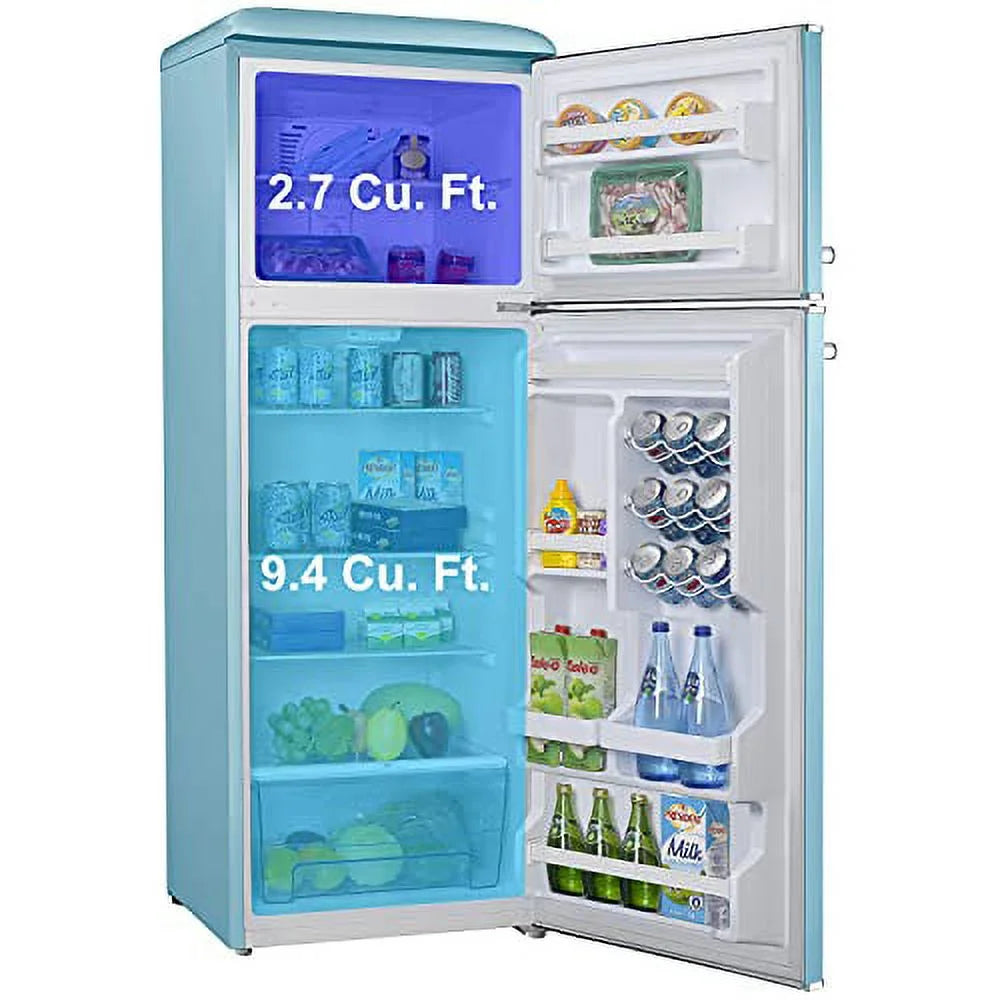 Retro Blue 12.0 Cu Ft Dual Door Refrigerator K859
