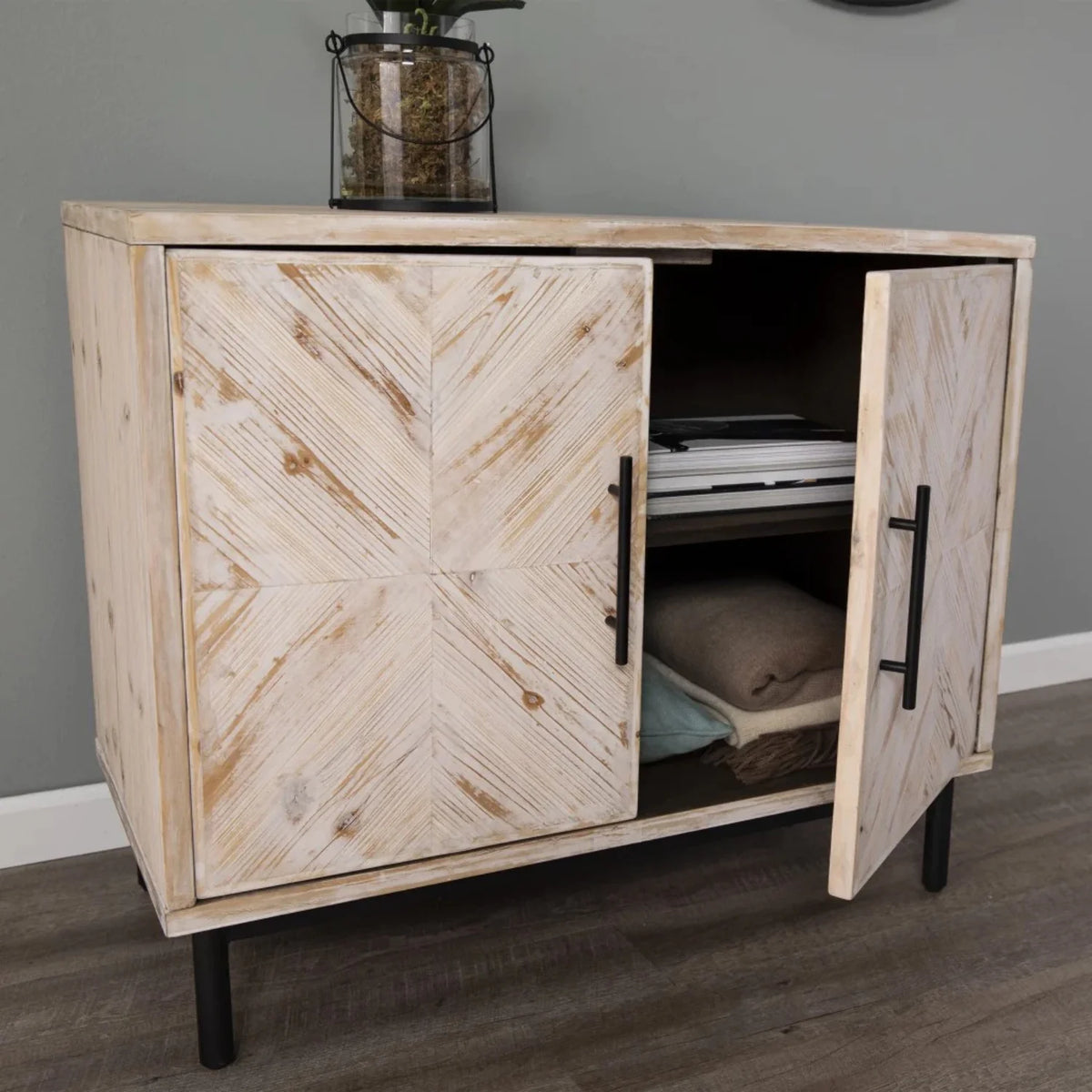 Off-White Storage Cabinet A861405