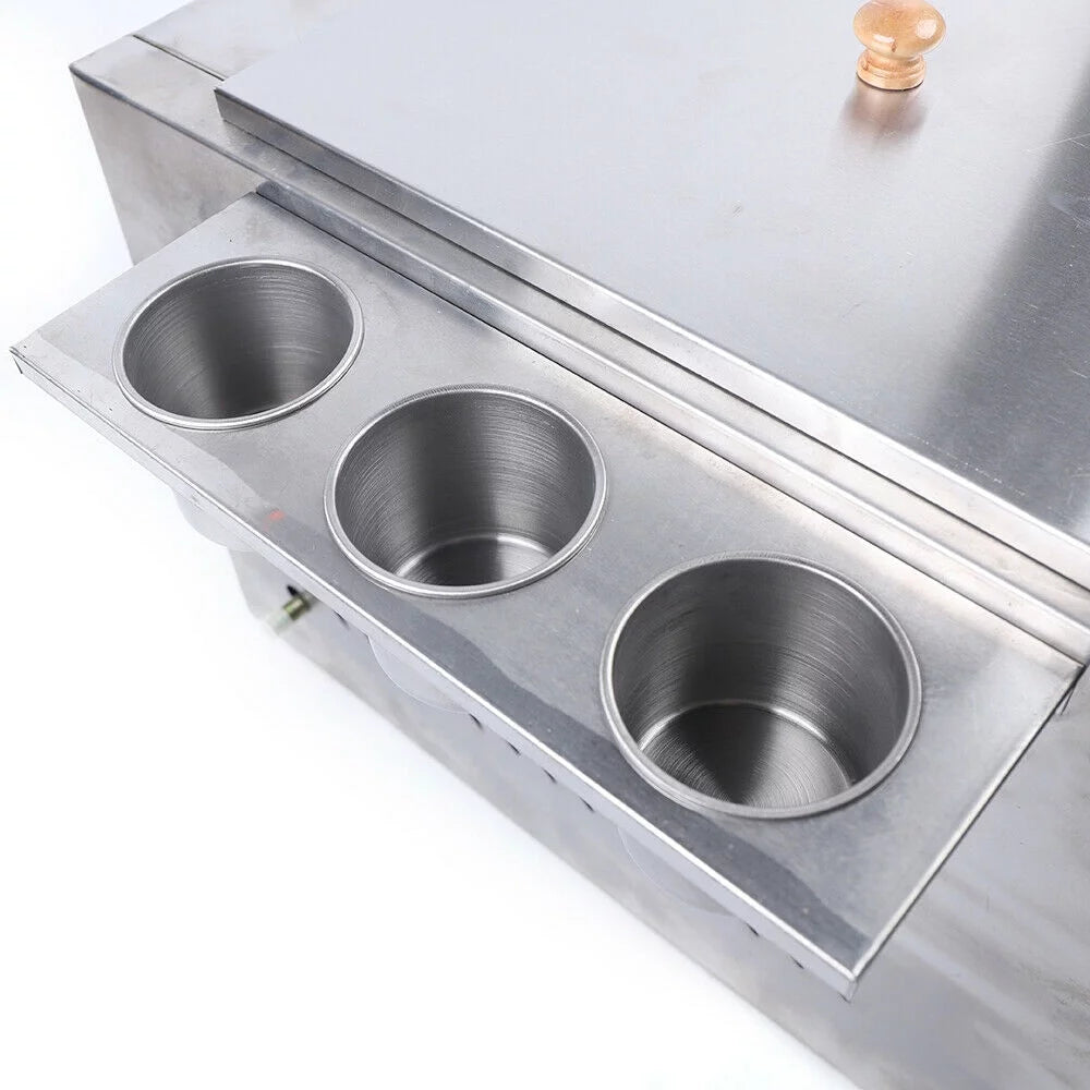 Commercial Stainless Steel Dual Tank Deep Fryer with Basket C62328