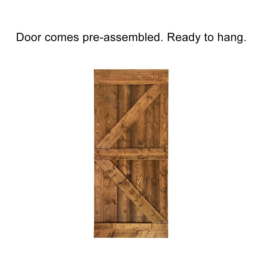 42 in. x 84 in. Solid Pine Wood Interior Sliding Barn Door Slab Z80397