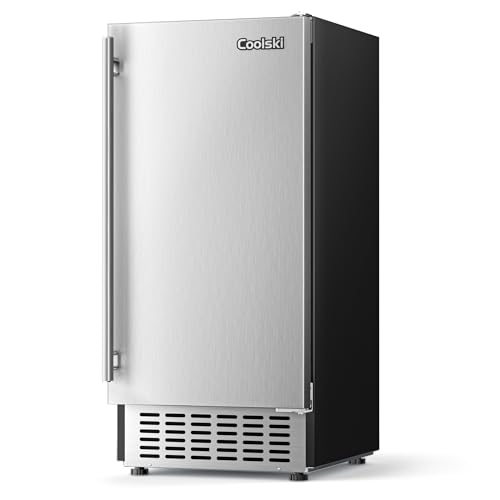 15" 80 LBS/Day Stainless Steel Built-in Freestanding Ice Maker F7037