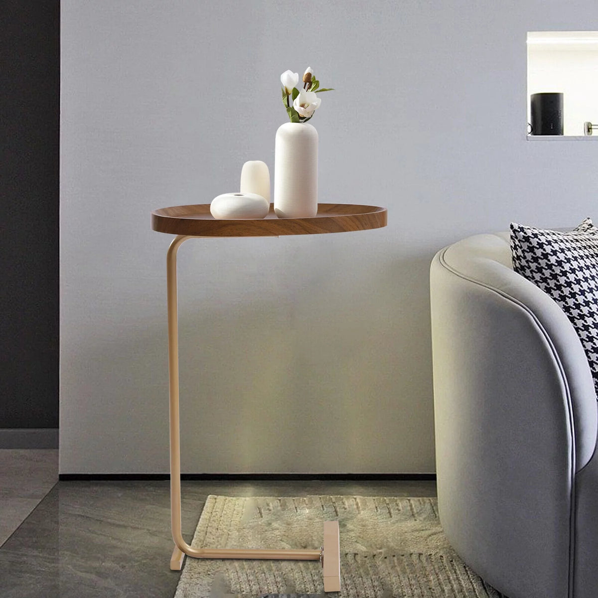 Gold Metal End Table 24 inch C229517