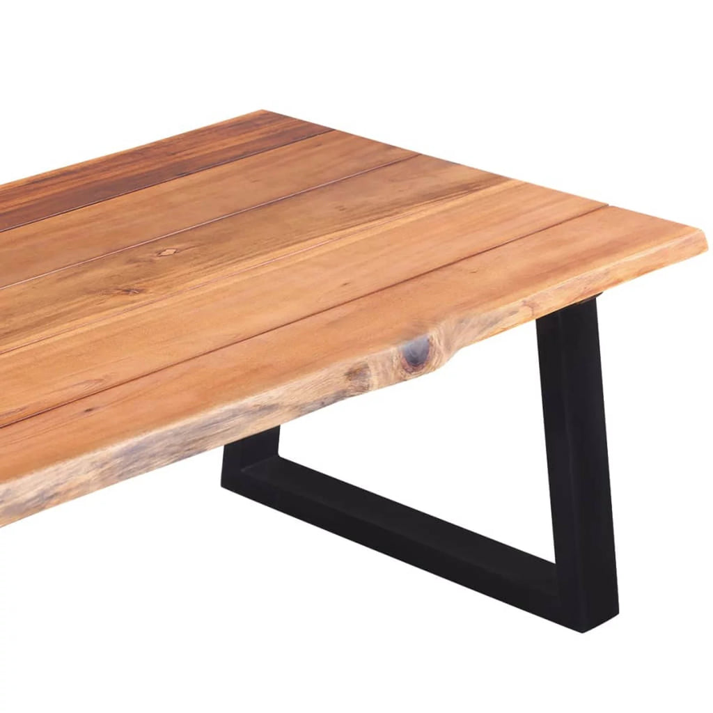 Acacia Wood Coffee Table with Metal Legs B433