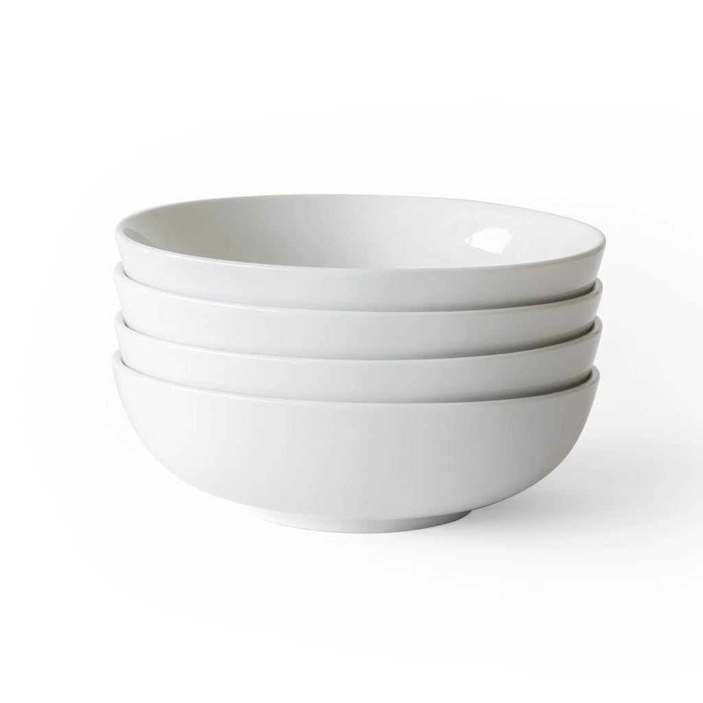 Porcelain Round Pasta Serve Bowls, Set of 4 F35920